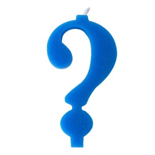 CANDELINA PUNTO INTER. BLU H 12 CM