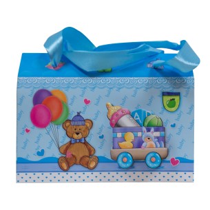 SCATOLA BIMBO CELESTE 17x19.4x12 CM