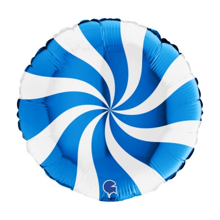 GIRANDOLA SWIRLY BIANCO-BLU MET.45CM