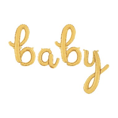 MYLAR SCRITTA BABY ORO L 110x55