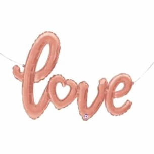 SCRITTA LOVE ROSE GOLD 47' - 120 CM