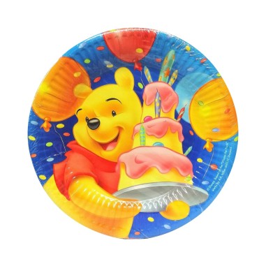 PIATTO 19,5 CM WINNIE POOH 8 PZ