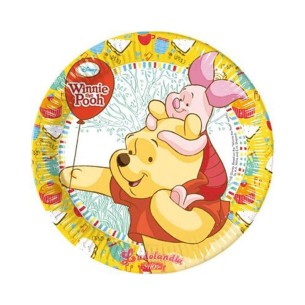 PIATTO 19,5 CM WINNIE POOH 8 PZ
