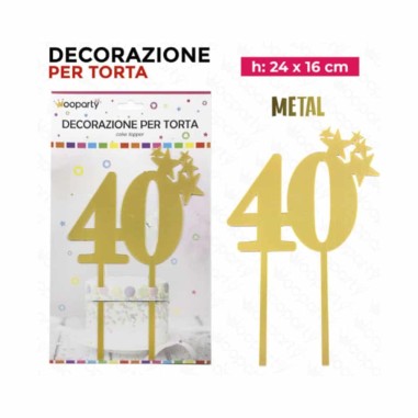 Cheers a 40 anni 40 ° compleanno torta topper 40 compleanno decorazione 40  torta topper 40 ° compleanno partito pietra miliare compleanno oro torta