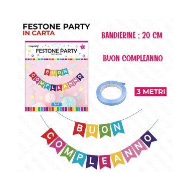 FESTONE BUON COMPL.MULTICOLOR cm 20x3 MT