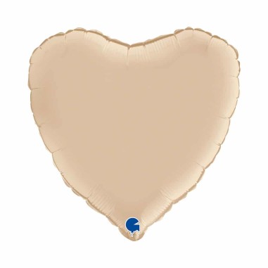 Heart 18 inch Satin Cream