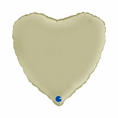 Heart 18 inch Satin Olive Green