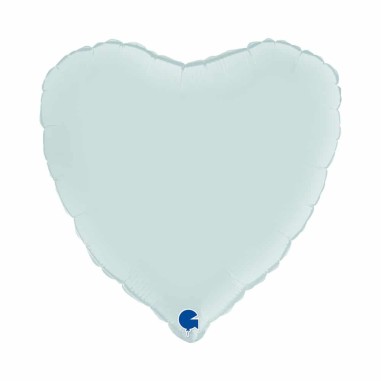 Heart 18 inch Satin Pastel Blue