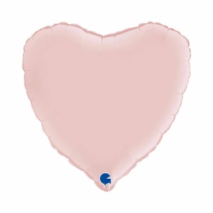 Heart 18 inch Satin Pastel Pink