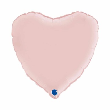 Heart 18 inch Satin Pastel Pink