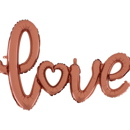SCRITTA LOVE ROSE GOLD 47' - 120 CM