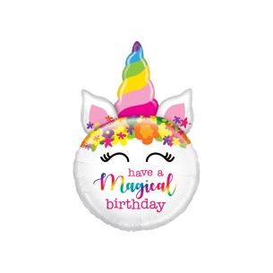 MIGHTY BIRTHDAY UNICORN 33  - 84 CM