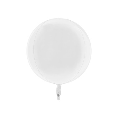 MYLAR GLOBO BIANCO 38 CM - 15"