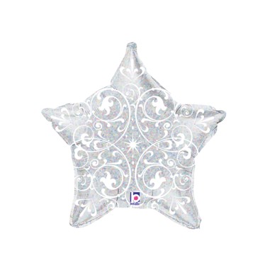 FILIGREE SILVER STAR 21" - 53 CM