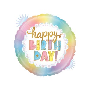 Buon compleanno arcobaleno 18" - 45 cm