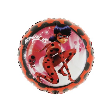 MYLAR MIRACULOUS LADY BUG DIAM. 45 CM