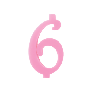 NUMERO  6  ROSA H 7 CM