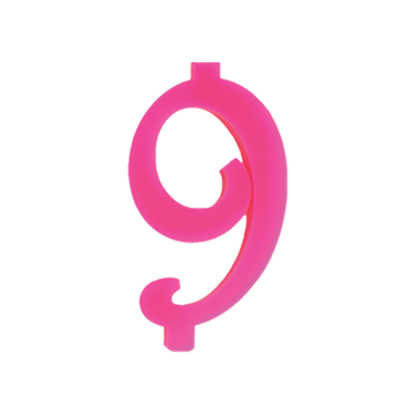 NUMERO  9  FUCSIA H 7 CM