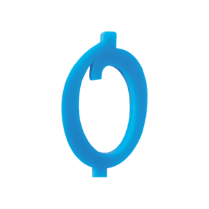 NUMERO  0  CELESTE H 7 CM