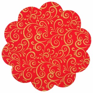 SOTTOBICC.TNT 12CM DECORI ORO 24 PZ.