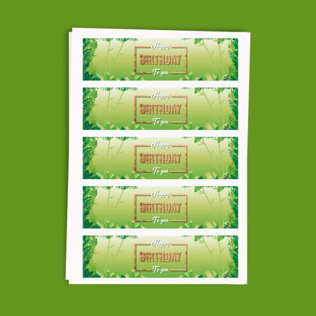 Etichette adesive Giungla cm 21x5 pz. 20