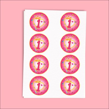 ADESIVO TONDO 1 COMP. LITTLE PRINCESS...