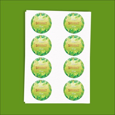 Adesivo tondo Giungla diametro 6 cm...