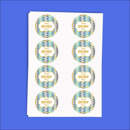 Adesivo tondo Sirenetta diametro 6 cm pz. 32