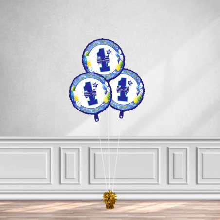 MINI SHAPE 9 INCH 1 COMPLEANNO CELESTE