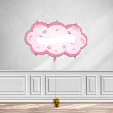 MYLAR BIG NUVOLETTA ROSA CM 90X48H