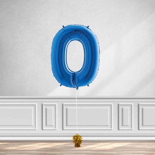 MYLAR NUMERO  0  BLU H 100 CM 2
