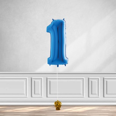 MYLAR NUMERO  1  BLU H 100 CM