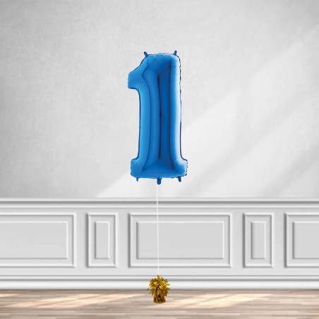 MYLAR NUMERO  1  BLU H 100 CM