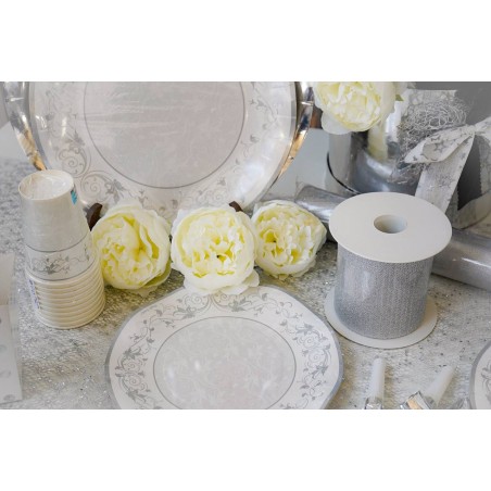 NASTRO GARZA LAME' ARGENTO MM 98X20 MT