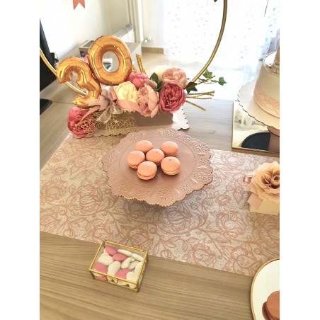 COFANETTO PER LA TAVOLA ORO IN VETRO E METALLO cm 9,2x6,7 h 4,2