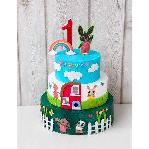 Torta in polistirolo e cartoncino "Bing"