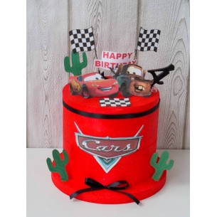 Torta in polistirolo e cartoncino "Cars"