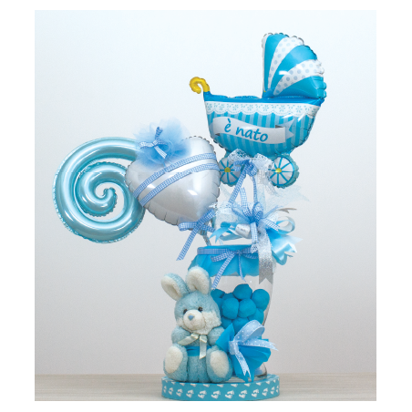 MYLAR SPIRALINA CELESTE CM26X36 PZ.6