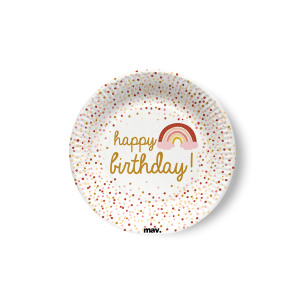 Piatto 18 cm BOHO BIRTHDAY - 8 pz.