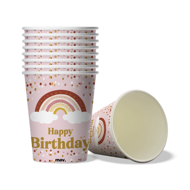 Bicchieri 250 ml BOHO BIRTHDAY - 8 pz.