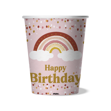 Bicchieri 250 ml BOHO BIRTHDAY - 8 pz.