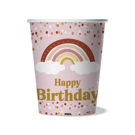 Bicchieri 250 ml BOHO BIRTHDAY - 8 pz.