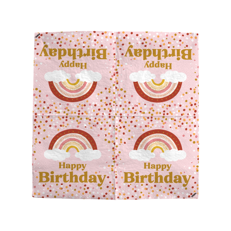 Tovaglioli 33 cm BOHO BIRTHDAY - 20 pz.