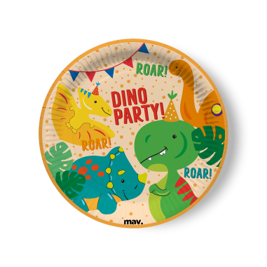 Piatto 23 cm DINO PARTY - 8 pz.