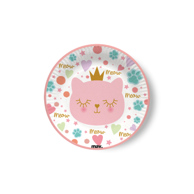 Piatto 18 cm CAT PRINCESS - 8 pz.