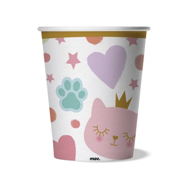 Bicchieri 250 ml CAT PRINCESS - 8 pz.