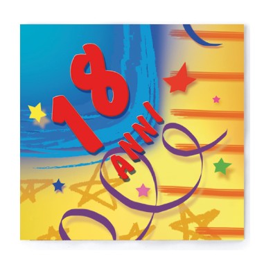 TOVAGLIOLI 18 ANNI MULTICOLOR 20 PZ