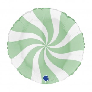 GIRANDOLA SWIRLY BIANCO-VERDE 45CM