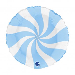 GIRANDOLA SWIRLY BIANCO-CELESTE 45 CM