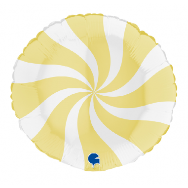 GIRANDOLA SWIRLY BIANCO-GIALLO 45 CM